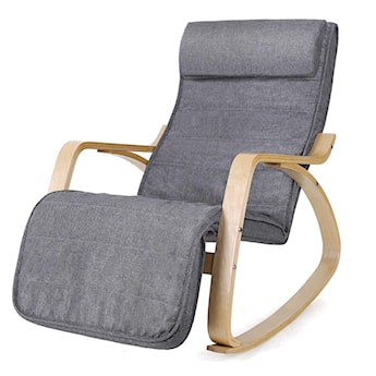 Fotel bujany Lapilli z minimalistycznymi podłokietnikami szary