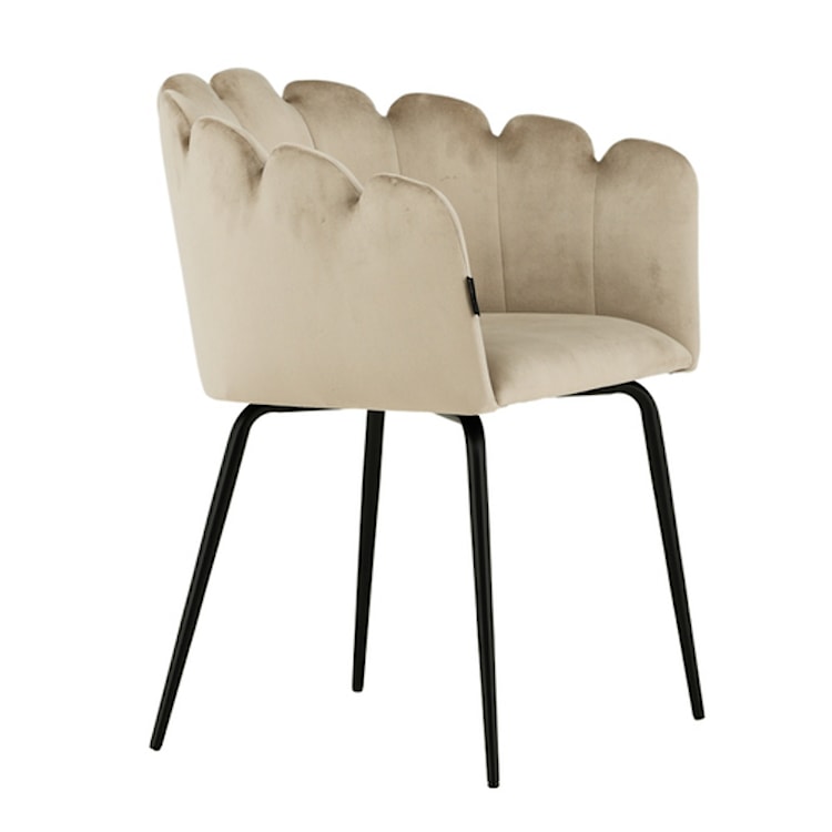 Krzesło tapicerowane Favolved beżowy aksamit  - zdjęcie 10