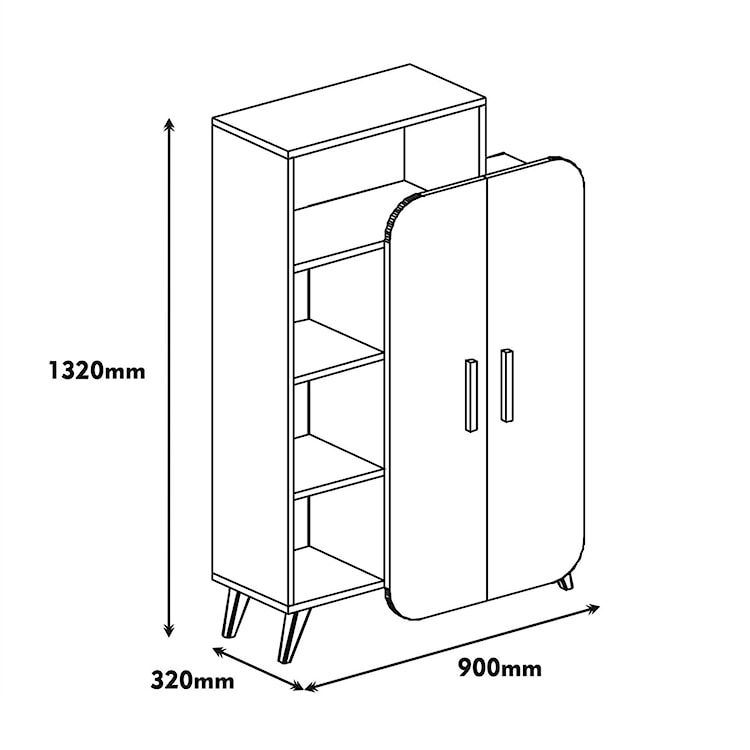 Szafka łazienkowa Busibe 132 cm biała  - zdjęcie 4