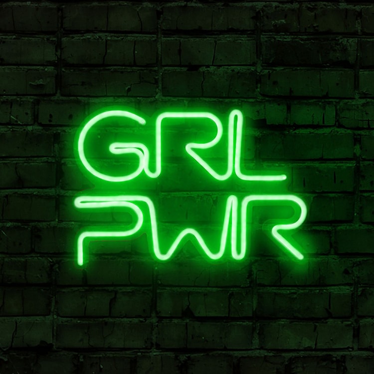 Neon na ścianę Letely z napisem Girl Power zielony  - zdjęcie 2