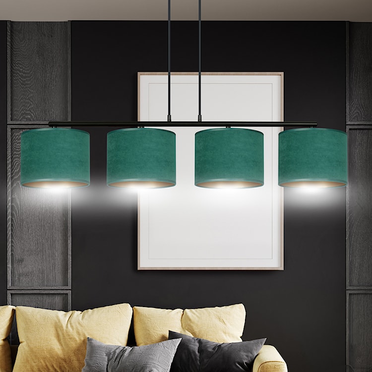 Lampa wisząca Hellid x4 97 cm zielona  - zdjęcie 2