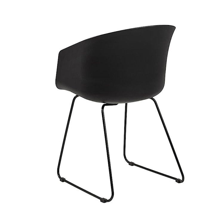 Krzesło Tamarillo czarne na stalowych płozach  - zdjęcie 8