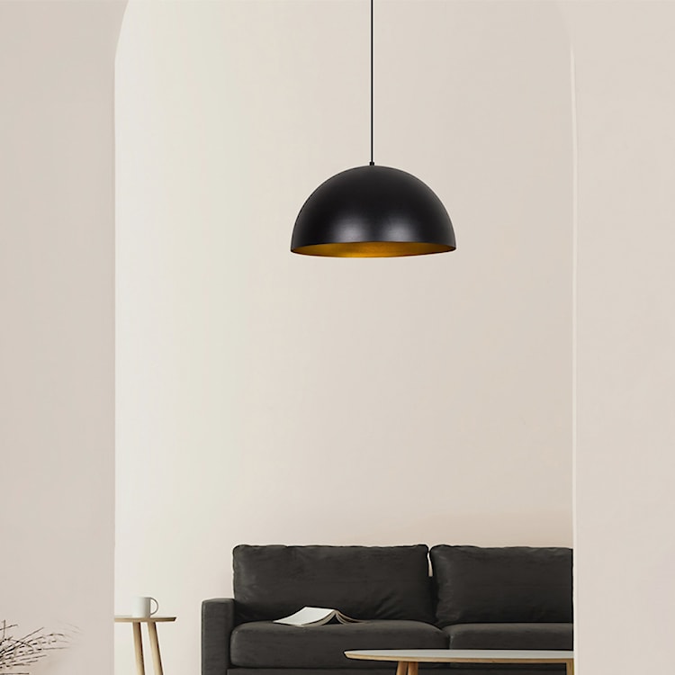 Lampa sufitowa Rientaki średnica 50 cm czarna  - zdjęcie 6