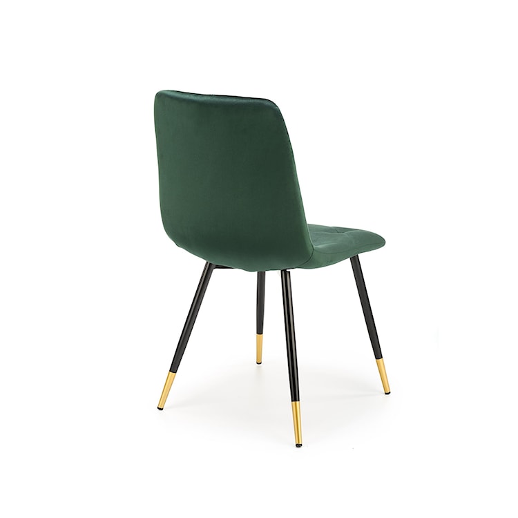 Krzesło tapicerowane Arongoron pikowane zielone  - zdjęcie 2