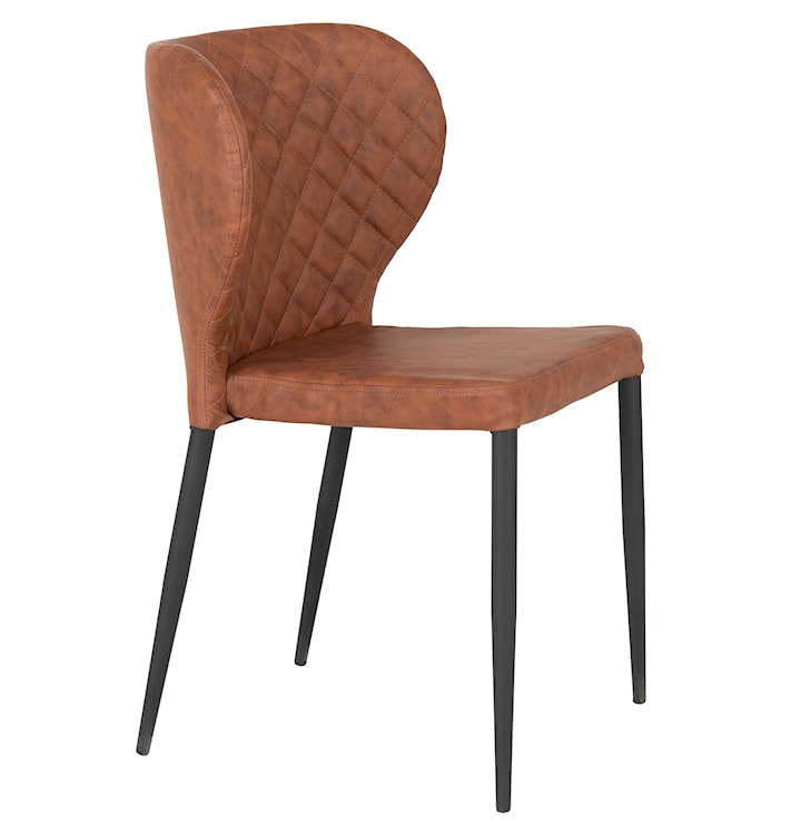 Krzesło tapicerowane Malited brązowa ekoskóra  - zdjęcie 4