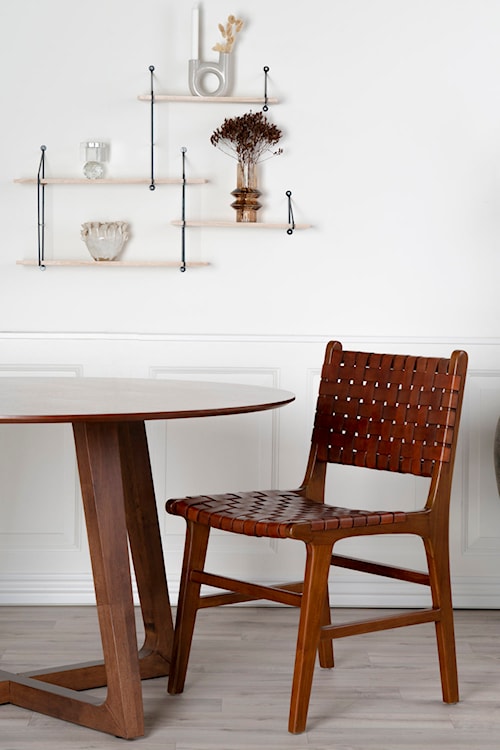 Krzesło Bargino brązowe ze sztucznej skóry  - zdjęcie 2