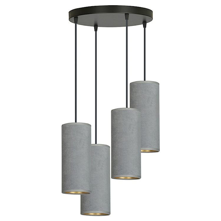 Lampa wisząca Bonett x4 asymetryczna średnica 35 cm szara 