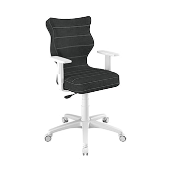 Krzesło biurowe Duo antracytowe na białej podstawie