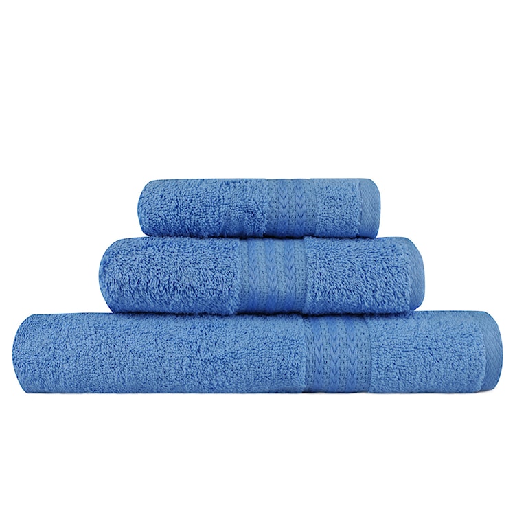 Zestaw trzech ręczników Bainrow niebieski  - zdjęcie 3