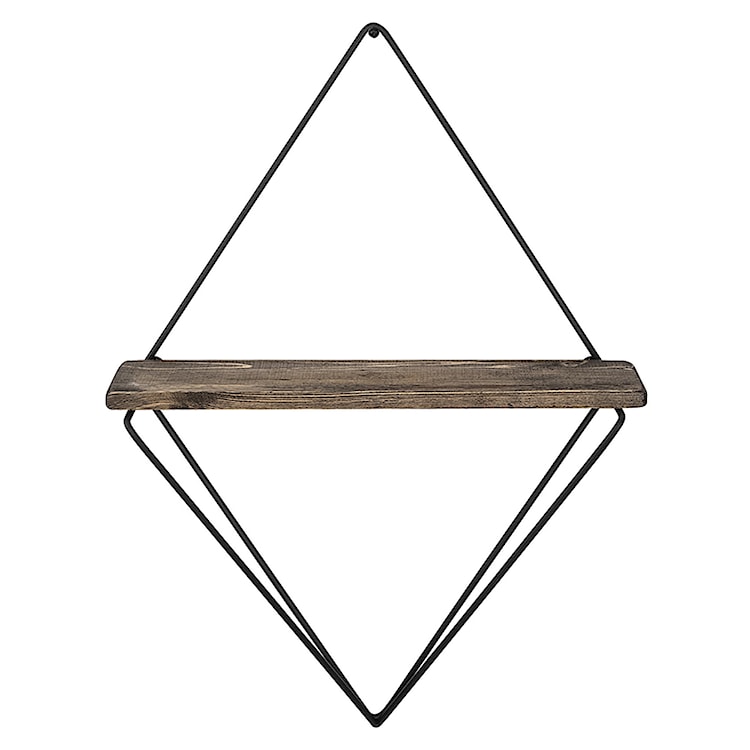 Półka ścienna Roscena trójkąt 15x27 cm orzech/czarny  - zdjęcie 6