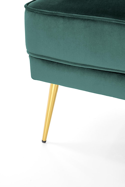Fotel wypoczynkowy Nostame velvet zielony - złote nóżki  - zdjęcie 6