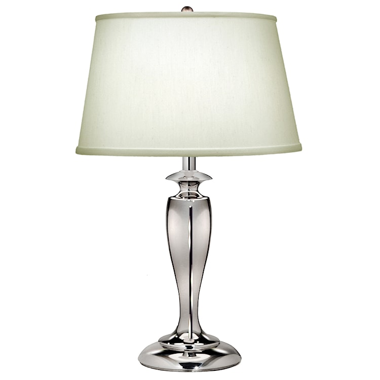 Lampa stołowa Stuve z lnianym kloszem biała/nikiel  - zdjęcie 2