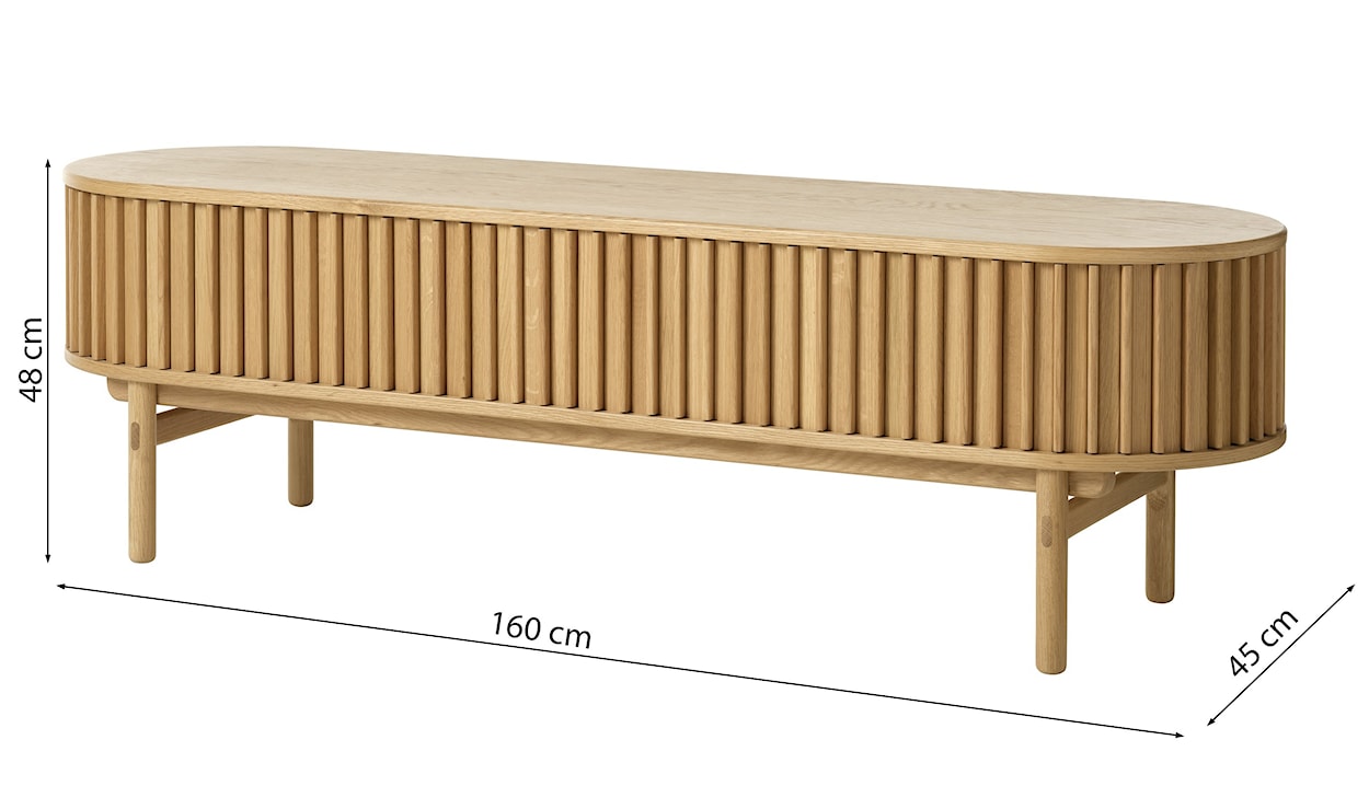 Szafka RTV Yoffers 160 cm dąb  - zdjęcie 6