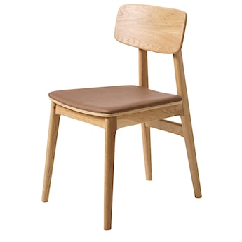 Krzesło drewniane Sunfirs beżowe siedzisko