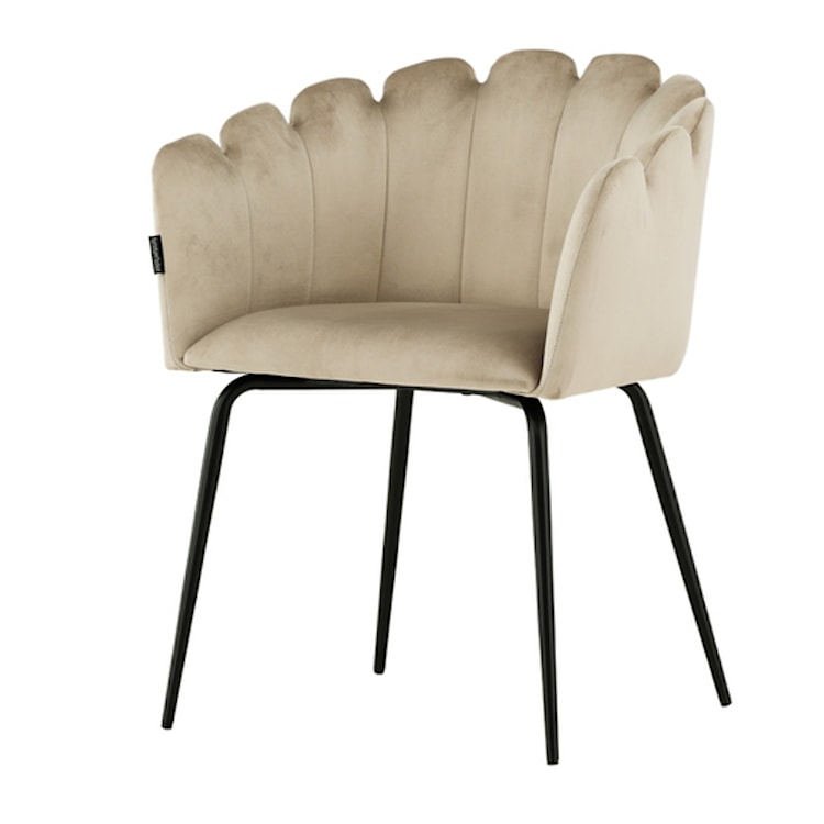 Krzesło tapicerowane Favolved beżowy aksamit  - zdjęcie 4