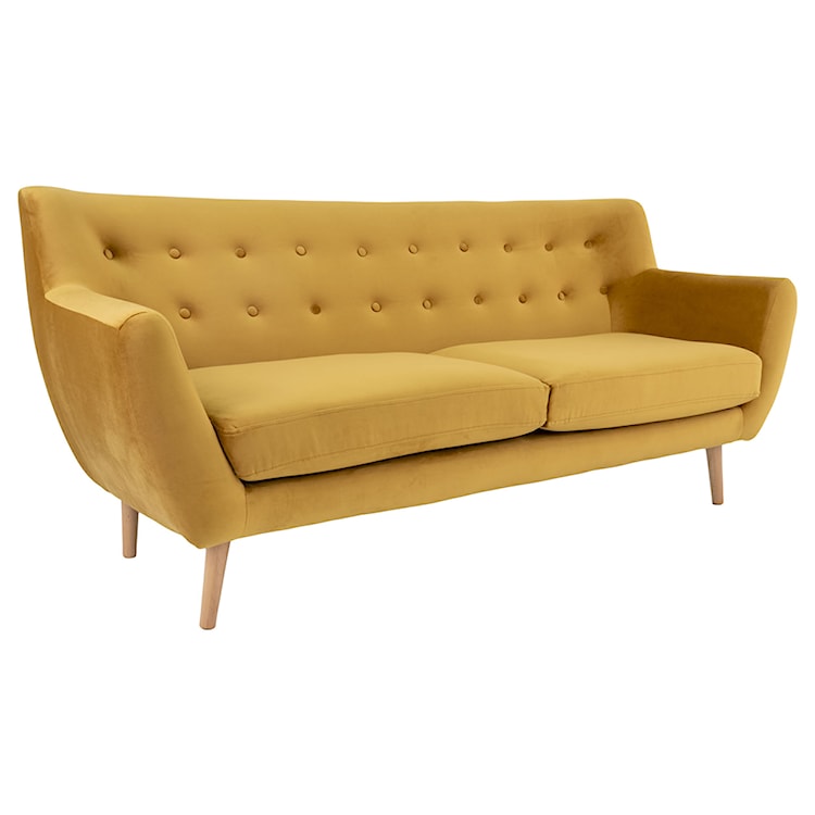 Sofa trzyosobowa Ratsino musztardowy velvet  - zdjęcie 2
