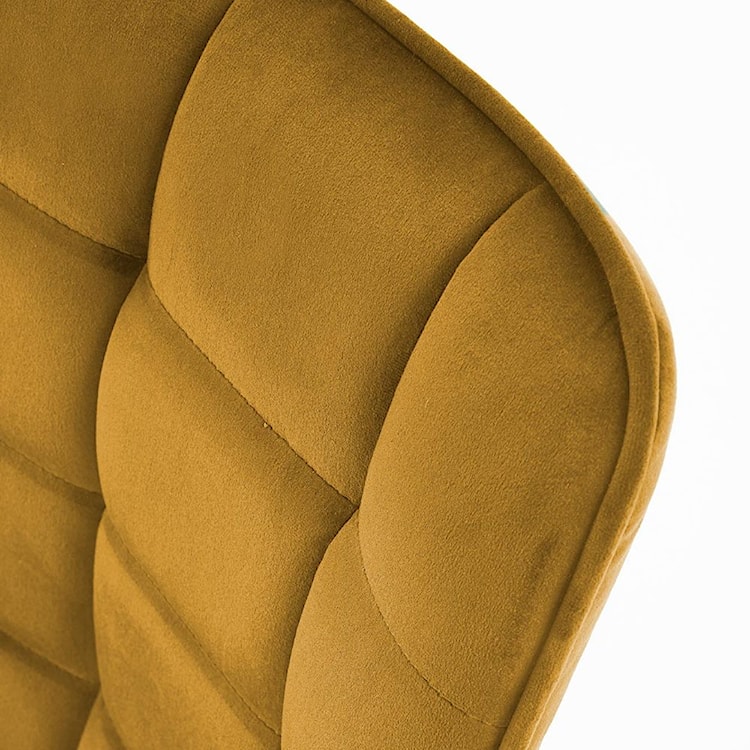 Krzesło tapicerowane Derisa musztardowe  - zdjęcie 6