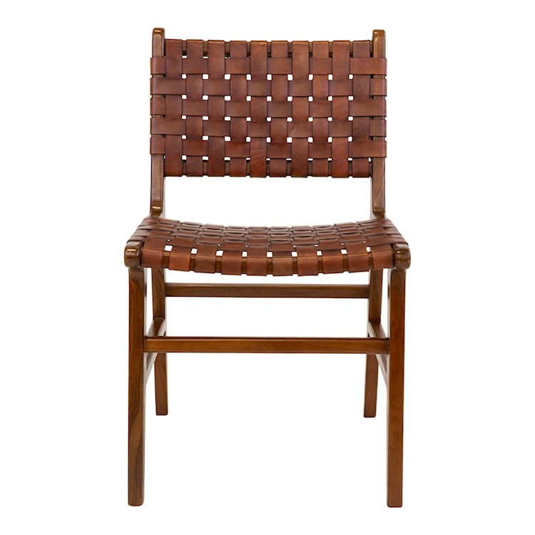 Krzesło Bargino brązowe ze sztucznej skóry  - zdjęcie 3