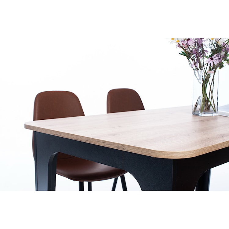 Stół do jadalni Rutak w stylu industrialnym 80x139 cm  - zdjęcie 5