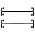 Zestaw dwóch wieszaków na ścianę Triper metalowe czarne 110 cm 