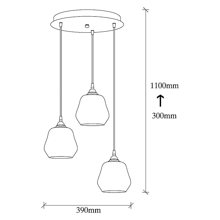 Lampa sufitowa Zelotti x3 na okrągłej podsufitce  - zdjęcie 7