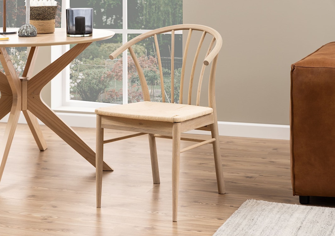 Krzesło drewniane Ruviatela dąb bielony  - zdjęcie 2
