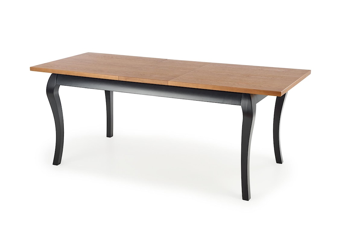 Stół rozkładany Mossibi 160-200x80 cm ciemny dąb/czarny  - zdjęcie 9