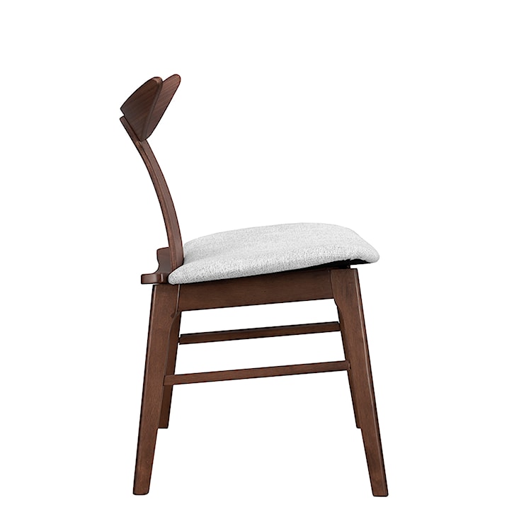 Krzesło drewniane Henrico orzech szare  - zdjęcie 2