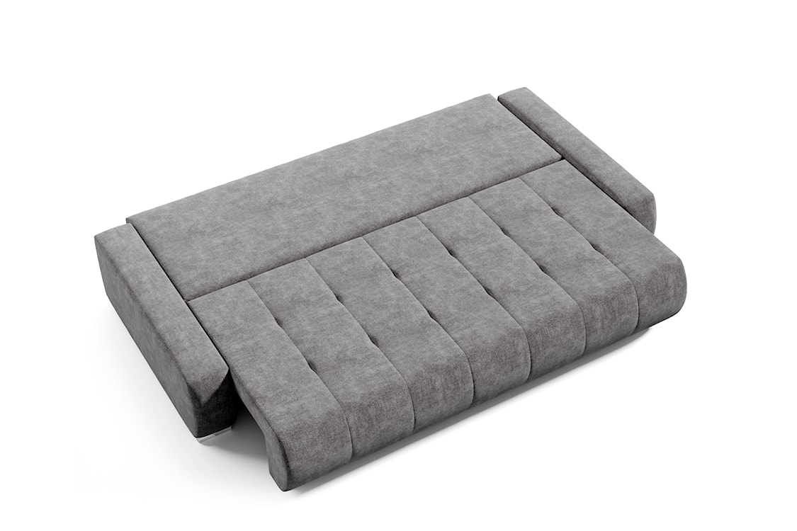 Kanapa rozkładana trzyosobowa Magliano szary welur hydrofobowy  - zdjęcie 4