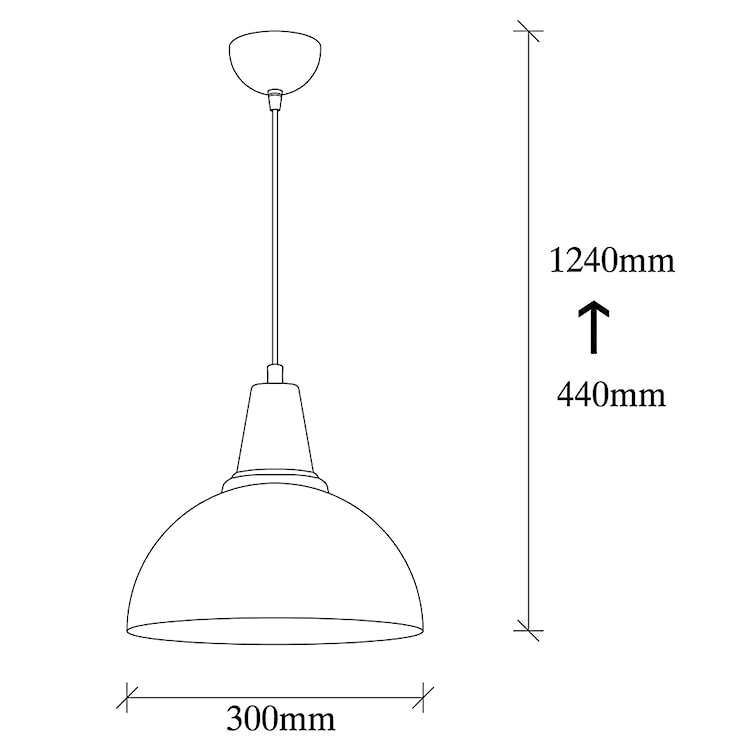 Lampa wisząca Theyro ze złotym trzonkiem średnica 30 cm czarna  - zdjęcie 5