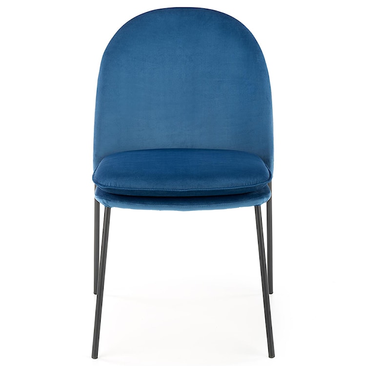 Krzesło tapicerowane Sunbertes granatowe  - zdjęcie 2