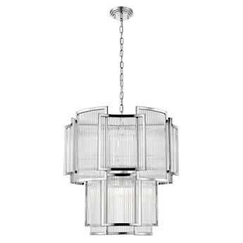 Żyrandol Bielmonte srebrny średnica 56 cm