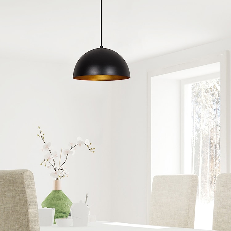 Lampa sufitowa Rientaki średnica 30 cm czarna  - zdjęcie 4