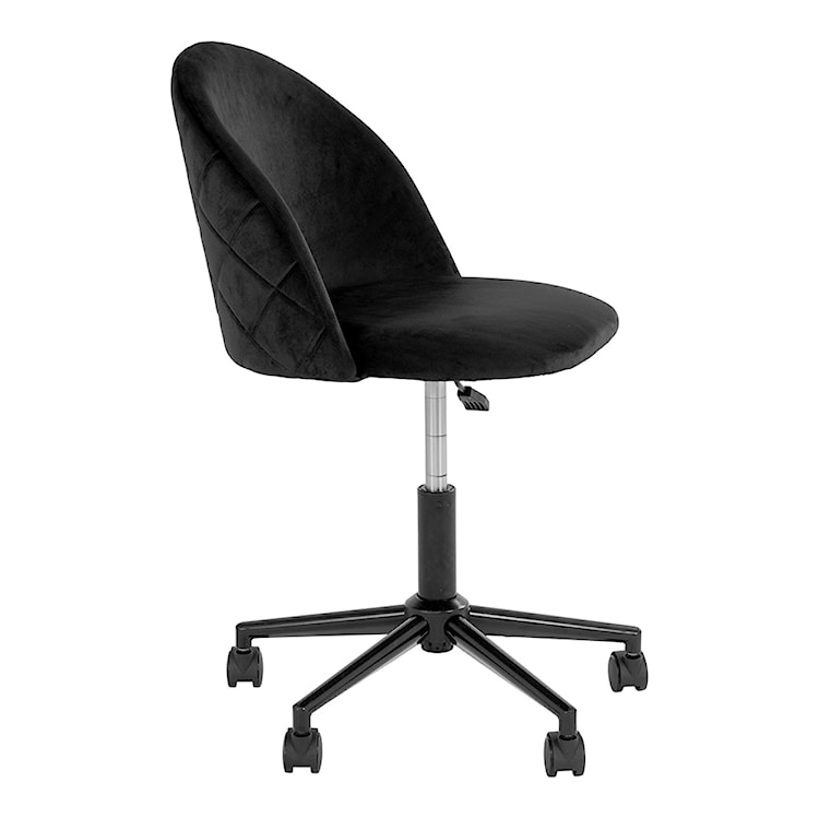 Krzesło biurowe Rallsy obrotowe czarny welur z przeszyciami  - zdjęcie 4