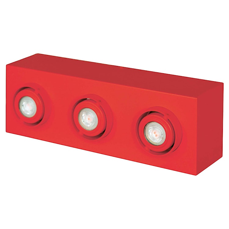 Lampa sufitowa Boxie x3 LEGO mini czerwona