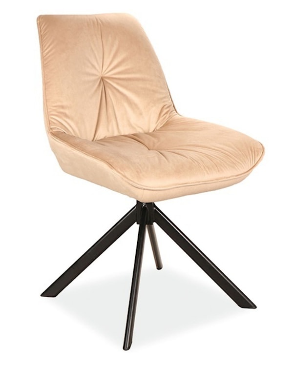 Krzesło tapicerowane Flasson beżowy velvet