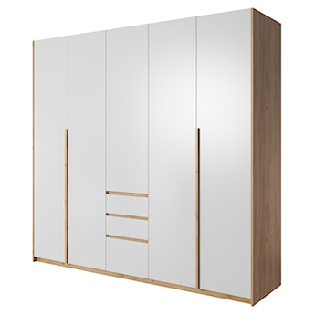 Szafa Grejs 230 cm harmonijkowa dąb craft złoty / biała