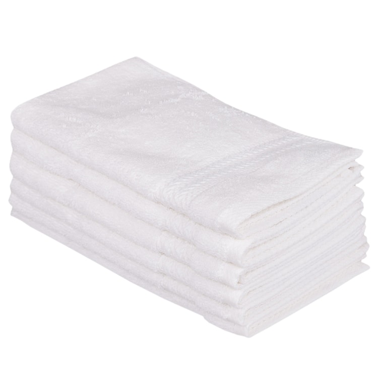Zestaw sześciu ręczników Bainrow 30/50 cm biały