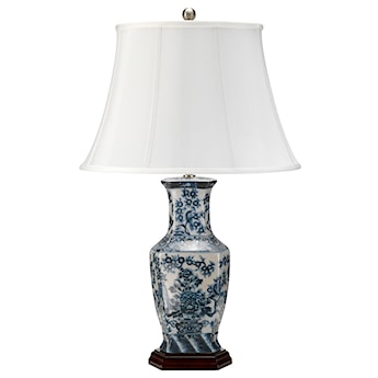 Lampa stołowa Bloen z porcelany klasyczna biała/niebieska