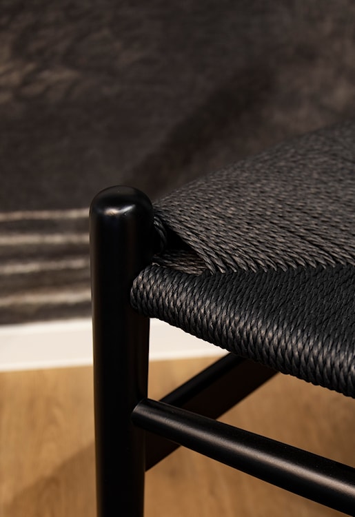 Krzesło Wicker czarne  - zdjęcie 4
