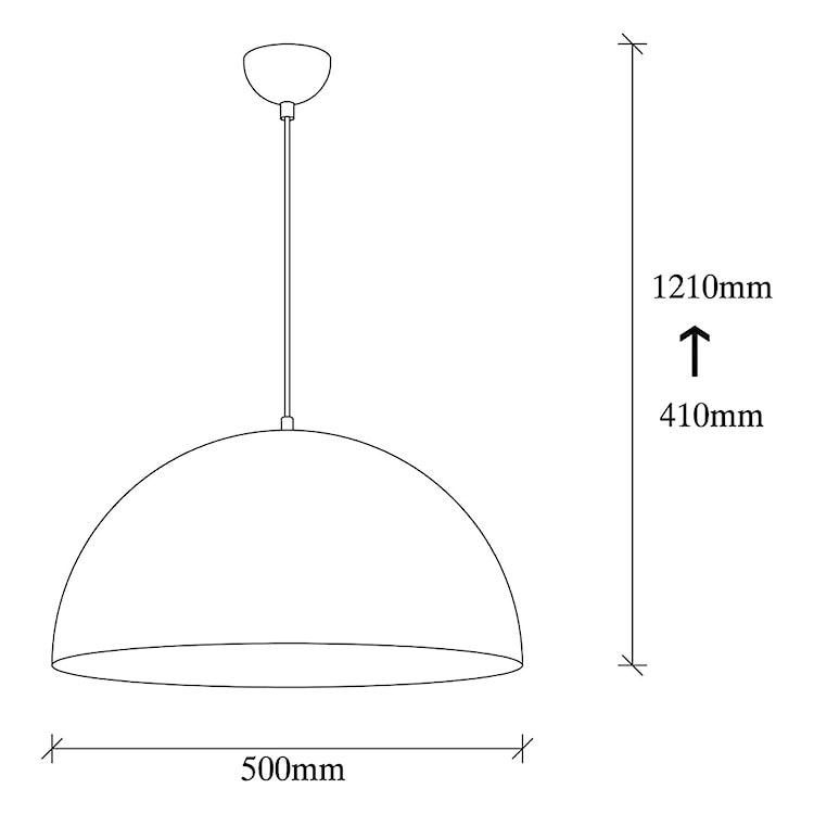 Lampa wisząca Theyro półokrągła średnica 50 cm biała  - zdjęcie 5
