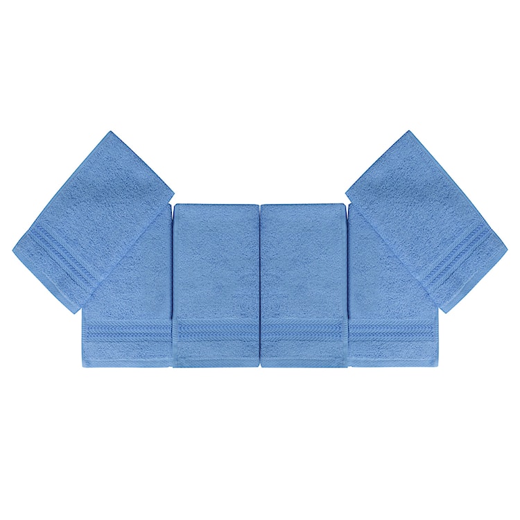 Zestaw sześciu ręczników Bainrow 30/50 cm niebieski  - zdjęcie 8