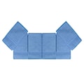 Zestaw sześciu ręczników Bainrow 30/50 cm niebieski  - zdjęcie 8
