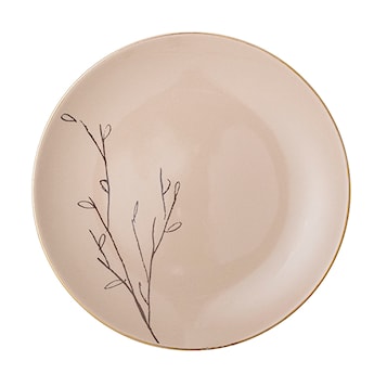 Talerz Bloomingville Juhana z kamionki brązowy średnica 22 cm