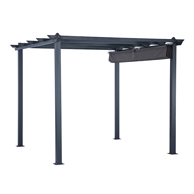 Pergola ogrodowa Sherloo 3x3 m aluminiowa szara  - zdjęcie 17