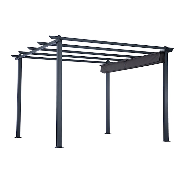 Pergola ogrodowa Sherloo 3x3 m aluminiowa szara  - zdjęcie 18