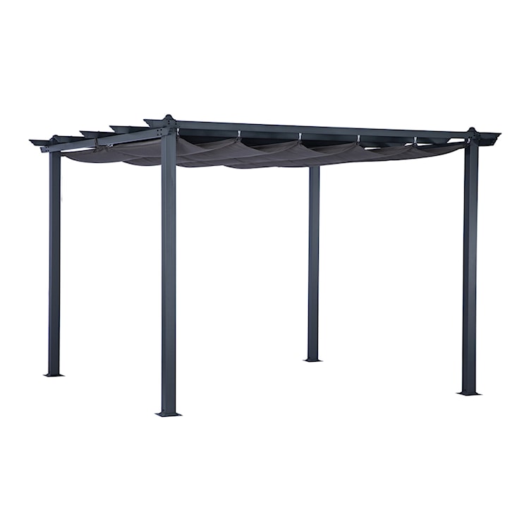 Pergola ogrodowa Sherloo 3x3 m aluminiowa szara  - zdjęcie 15