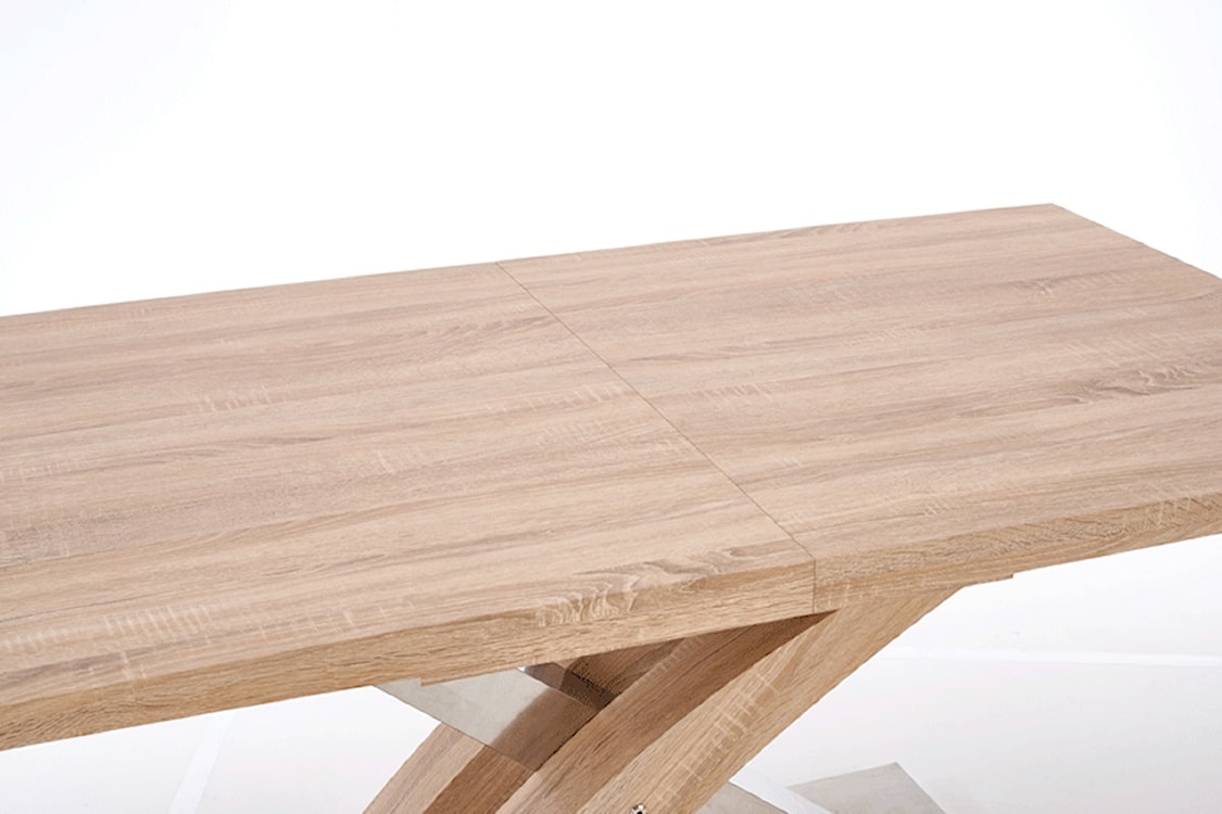 Stół rozkładany Reinosa 160-220x90 cm dąb sonoma - stal nierdzewna  - zdjęcie 3