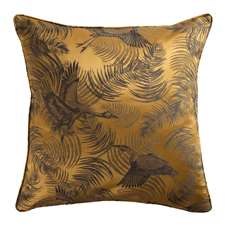 Poduszka dekoracyjna Halthel 45x45 cm złota z wzorem 