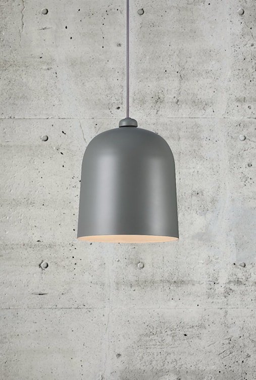 Lampa wisząca Angle 31,5 cm szary metalowy klosz  - zdjęcie 8